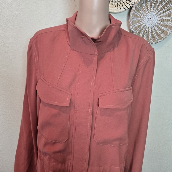 Banana Republic Women's Xl Lightweight Field Jacket Utility Rust Orange - Picture 11 of 16